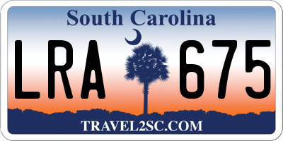 SC license plate LRA675
