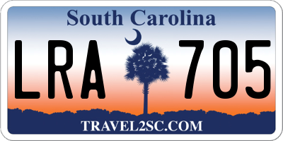 SC license plate LRA705