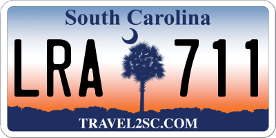 SC license plate LRA711