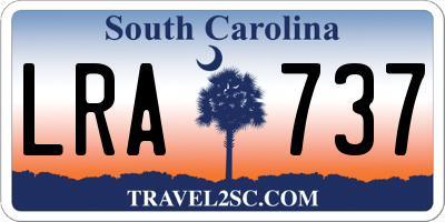 SC license plate LRA737