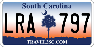 SC license plate LRA797