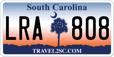 SC license plate LRA808