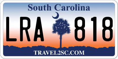 SC license plate LRA818