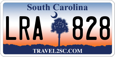 SC license plate LRA828