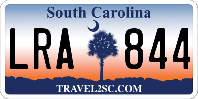 SC license plate LRA844