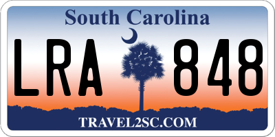 SC license plate LRA848