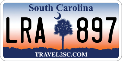 SC license plate LRA897
