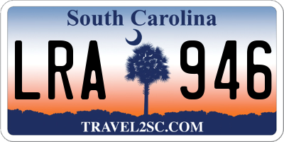 SC license plate LRA946