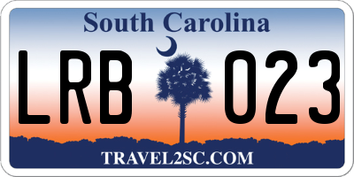 SC license plate LRB023