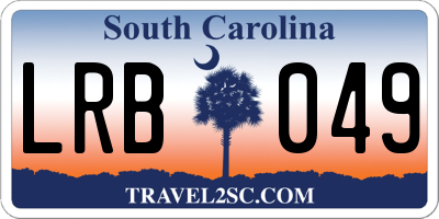 SC license plate LRB049