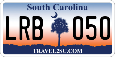 SC license plate LRB050