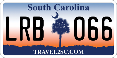 SC license plate LRB066