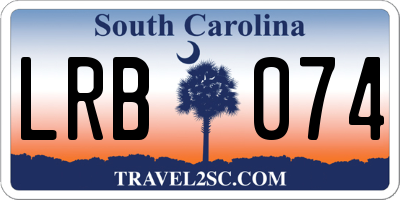 SC license plate LRB074