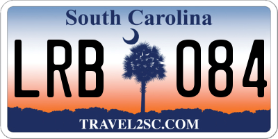 SC license plate LRB084