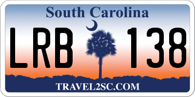 SC license plate LRB138