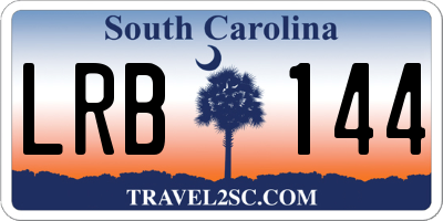SC license plate LRB144