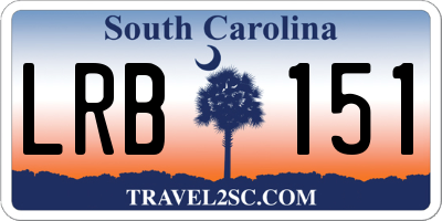 SC license plate LRB151