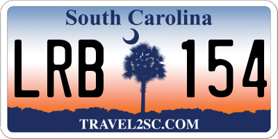 SC license plate LRB154