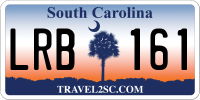 SC license plate LRB161