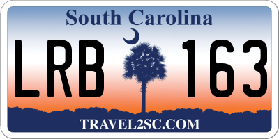 SC license plate LRB163