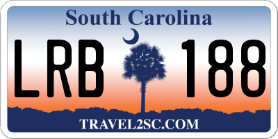 SC license plate LRB188