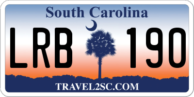 SC license plate LRB190