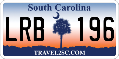SC license plate LRB196