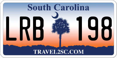SC license plate LRB198