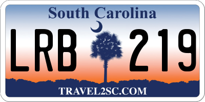 SC license plate LRB219