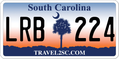 SC license plate LRB224