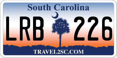 SC license plate LRB226