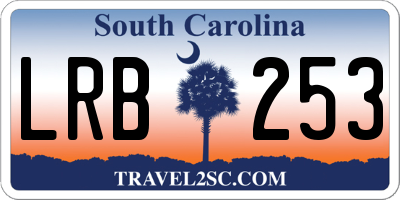 SC license plate LRB253