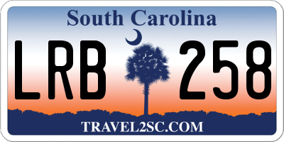 SC license plate LRB258
