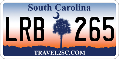 SC license plate LRB265