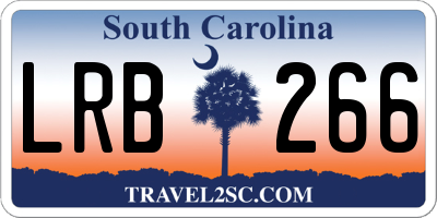 SC license plate LRB266
