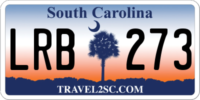 SC license plate LRB273