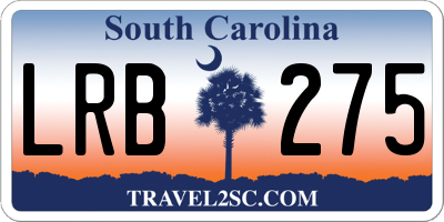 SC license plate LRB275