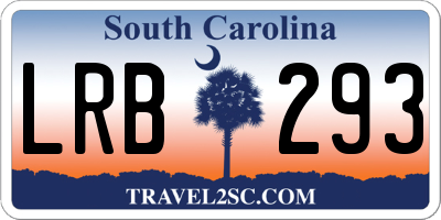 SC license plate LRB293