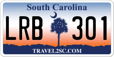 SC license plate LRB301