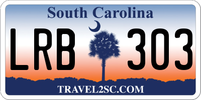 SC license plate LRB303