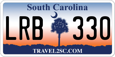 SC license plate LRB330
