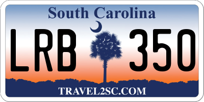 SC license plate LRB350