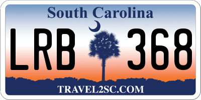 SC license plate LRB368