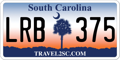 SC license plate LRB375