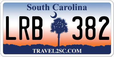 SC license plate LRB382