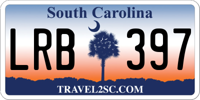 SC license plate LRB397