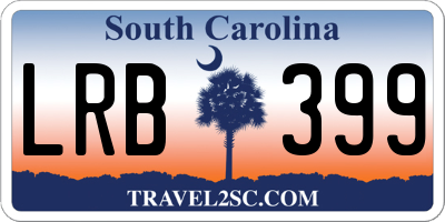SC license plate LRB399