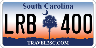 SC license plate LRB400