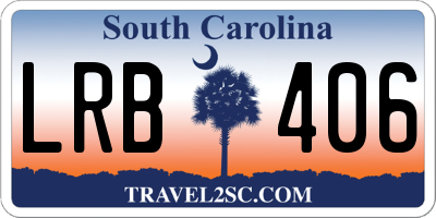 SC license plate LRB406