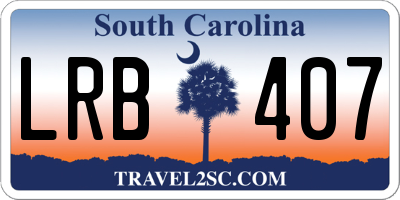 SC license plate LRB407